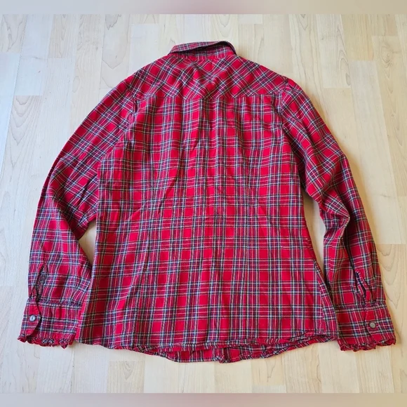 Pendleton Tartan Plaid Ruffled Button Up Size Small - Picture 7 of 11